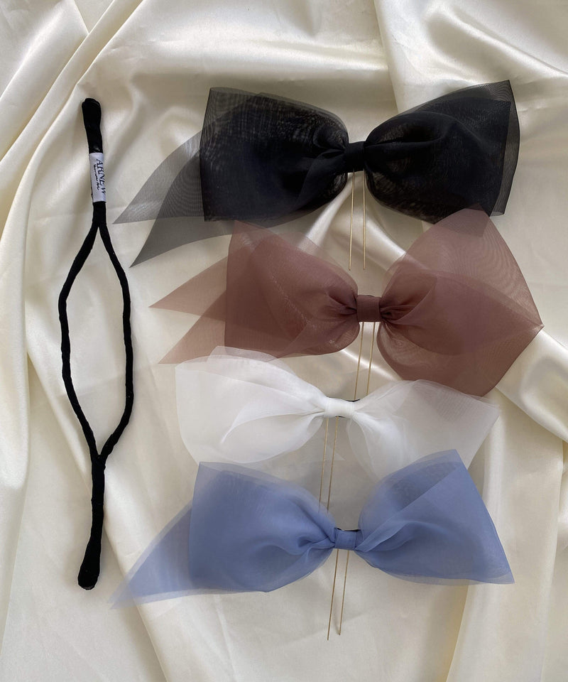 White Tulle Collar With Ribbon Tie: Women's Luxury Accessories