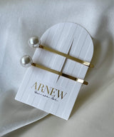 arnew Hair Accessories pearl pin (2pcs) Pearl Screw Pin